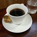 キッチン ブルー グローブ - ホットコーヒーのアップ