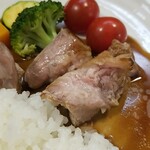 キッチン ブルー グローブ - 右肩のポシェをカット