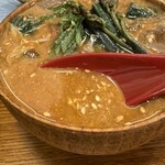 Kicchin Kiraku - 濃厚な江戸甘味噌に焼いて鯵の干物や胡麻の風味も豊かな冷や汁