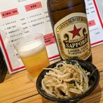 丸鐡餃子 - ビール&小鉢