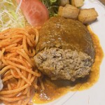 Cafe/Rest ナポレオン - ハンバーグ肉厚〜( ´›ω‹｀)❤️