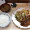 洋食の店　ぺいざん - 料理写真:⑥セット　肉野菜炒め＆ジャンボミンチカツ
