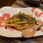 楽庵 - 近江牛ピリ辛トマトペンネ