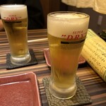 楽庵 - 生ビール