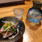 栞 - お通し、当日は鰹たたき