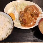 森の茶屋 - チーズハンバーグ定食