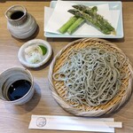 江戸そば マルノ - 料理写真:アスパラ天もり