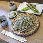 江戸そば マルノ - アスパラ天もり