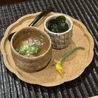 実伶 - 先出（車海老／とうもろこし／オクラ、わかめ）