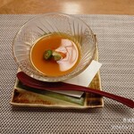 Sushi No Dambee - 冷製茶碗蒸し、とても上品で美味しかったです。