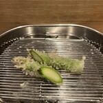 てんぷら 深町 - アスパラガス