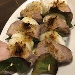 Osteria Rana - 新玉葱と豚肉の料理(新玉葱がフルーツ並に甘い)