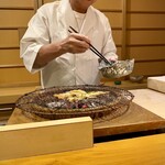 らん亭～ 美日庵 - これも焼いていきます