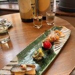 梅田 日本酒 ワイン 隠れ家 リール食堂 - 酒蔵さんとのコラボイベントのセット