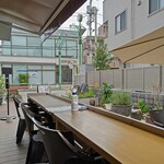 庭cafe443 in Todoroki - テラスカウンター席