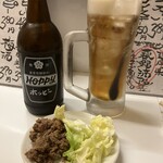 すーさんち - 黒ホッピー&おつまみ肉味噌