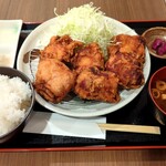 Sakura Tei - 唐揚げ定食モンブラン(1300円)