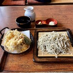 福桝 - 野菜天もりそば（税込み１１５０円）