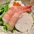 こへると - 料理写真:帆立炙り、甘海老、イクラのサラダ玉葱ソース・擦りおろした新玉葱のソースが新鮮な海鮮に良く合う
