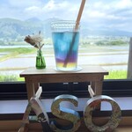 ASO RAINBOW TERRACE - ◆「バタフライピー(500円）・・映え好きの私は当然これでしょ。^^ 映えました！ 以前お江戸でバンクシー展のカフェで頂いた時よりも、良心的な価格ですね。♪