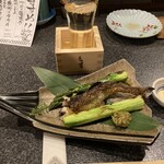 あや菜 - 鮎とアスパラの焼き物