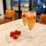 fresh strawberry mimosa