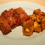 焼肉やっちゃん - 上バラ＆ミノ（タレ）ハーフ