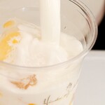 Hinata cafe ishigaki - 石垣島産牛乳を使用しています。