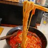幸喜 - ガンバレカープ赤いラーメン 激辛　麺の状態 (2024.05.28)