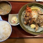 練馬食堂 汁とめし - にくから定食¥860