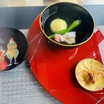 Nihonryouri Hanagoyomi - お椀の柄が変わっていて良いと思いました。　　こちらの和食は美味しいので　お吸い物の味も抜群です。