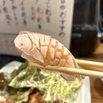 立ち寿司 まぐろ一徹 - 炙りサーモンリフト
