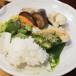 キッチン ブルー グローブ - 再びワンプレート