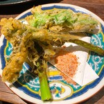 Salmone bene - サクサク菜の花天ぷら