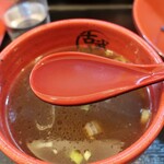 麺処 古武士 - スープ割り。