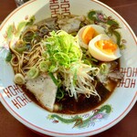 廣島つけ麺本舗 ばくだん屋 - トッピング半熟卵 黒中華そば