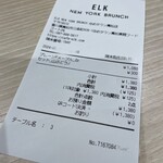 エルク ニューヨーク ブランチ - プレーンパンケーキ（2P：1,080円）他_2024年5月