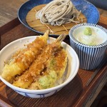 Soba To Tori Hansamu - 天丼とお蕎麦のセット（1100円）