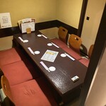 居酒屋 金市朗 - 店内は、大体6名の区画　食べログで7名以上の予約は出来ませんでした