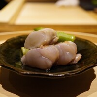 温石 - ◆焼津のとらふぐ グリーンアスパラの黄身酢掛け