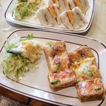 ラモドール - ミックスサンド & ピザトースト　サラダも新鮮　どこからも丁寧さが伝わってくる