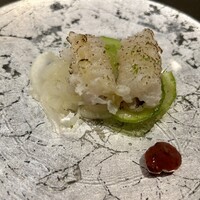 Cuisine SHINGO 日本橋 - 鱧　白瓜 新玉ねぎ