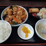台湾料理 福祥居 - エビの四川風炒め定食