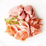 Salami and ham platter
