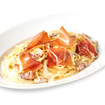 Carbonara with Prosciutto and bacon