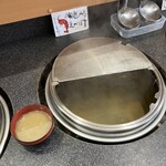 すし銚子丸 - 海老みそ生のり汁です。