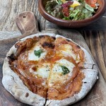 農園レストラン トリトン - スパゲッティーランチのピザ