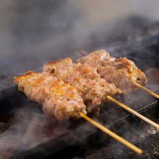 Yakitori using Awaji chicken! Slowly and carefully grilled over binchotan charcoal