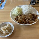 松勝 - 生姜焼きライスとセットのナムル('24/05/30)