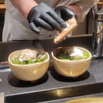 日本焼肉はせ川 別亭 - マッシュルームスライスサラダ